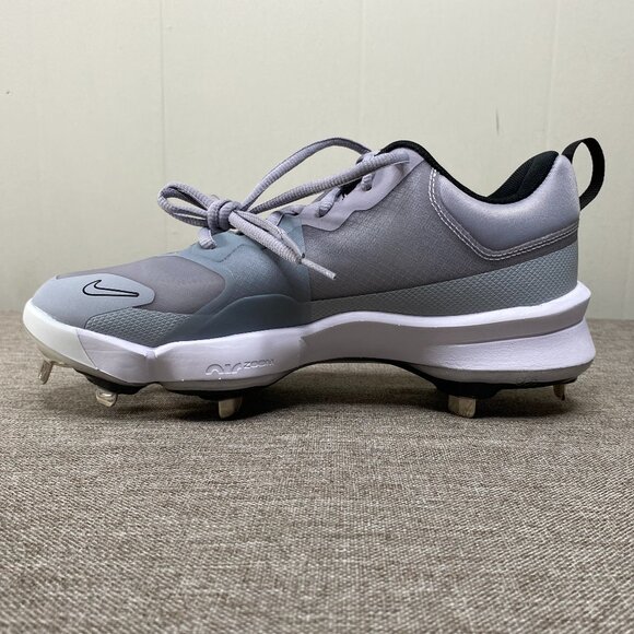 Nike Force Zoom Trout 9 Pro Baseball Cleats Men\'s 8 Pewter Wolf Grey FB2907-002